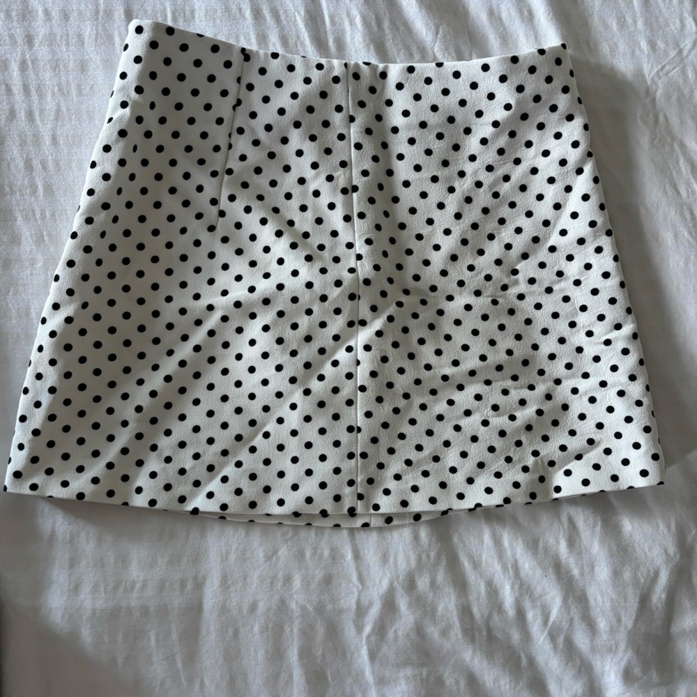 Zara Black and White Polka Dot Mini Skirt